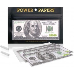 Papel de Fumar Power Papers de 100 Dolares con Boquillas
